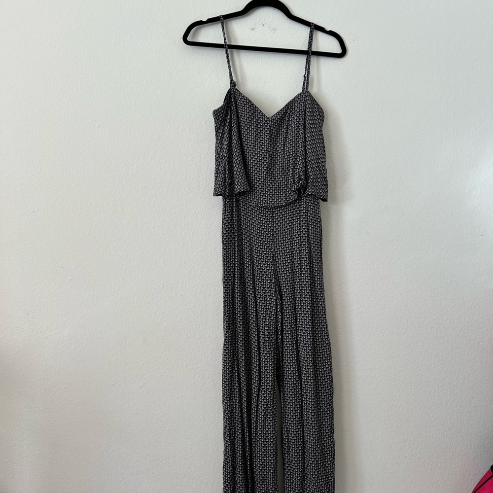 Anthropologie Elevenses Navy Jumpsuit